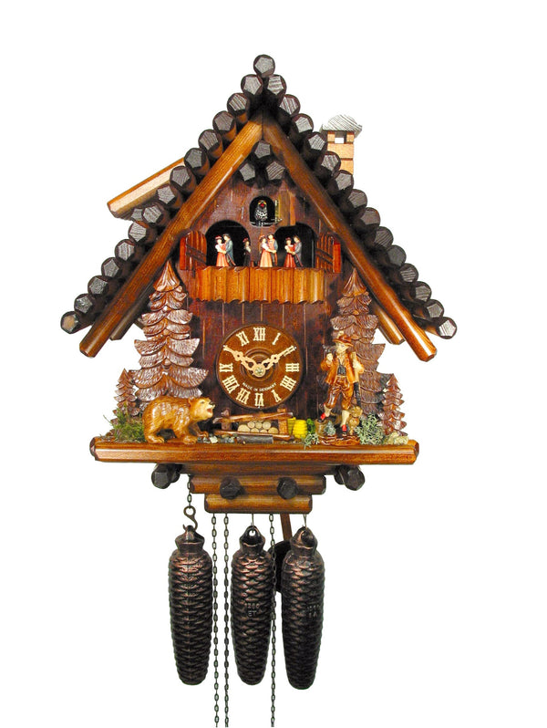 Chalet 8-day Block House cuckoo clock with music 38cm by August Schwer